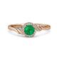 3 - Oriana Signature Emerald and Diamond Engagement Ring 