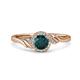 3 - Oriana Signature London Blue Topaz and Diamond Engagement Ring 