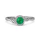 3 - Oriana Signature Emerald and Diamond Engagement Ring 