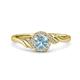 3 - Oriana Signature Aquamarine and Diamond Engagement Ring 
