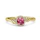 3 - Oriana Signature Pink Tourmaline and Diamond Engagement Ring 