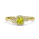 3 - Oriana Signature Yellow and White Diamond Engagement Ring 