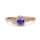 3 - Oriana Signature Iolite and Diamond Engagement Ring 