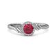 3 - Oriana Signature Ruby and Diamond Engagement Ring 