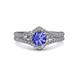3 - Meryl Signature Tanzanite and Diamond Engagement Ring 