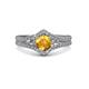 3 - Meryl Signature Citrine and Diamond Engagement Ring 