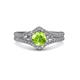 3 - Meryl Signature Peridot and Diamond Engagement Ring 