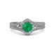3 - Meryl Signature Emerald and Diamond Engagement Ring 
