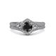 3 - Meryl Signature Black and White Diamond Engagement Ring 