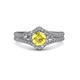 3 - Meryl Signature Yellow Sapphire and Diamond Engagement Ring 
