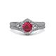 3 - Meryl Signature Ruby and Diamond Engagement Ring 