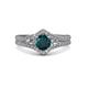 3 - Meryl Signature London Blue Topaz and Diamond Engagement Ring 
