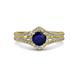 3 - Meryl Signature Blue Sapphire and Diamond Engagement Ring 