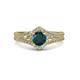 3 - Meryl Signature London Blue Topaz and Diamond Engagement Ring 
