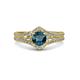 3 - Meryl Signature Blue and White Diamond Engagement Ring 