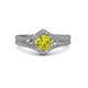 3 - Meryl Signature Yellow and White Diamond Engagement Ring 