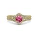 3 - Meryl Signature Pink Tourmaline and Diamond Engagement Ring 