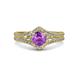 3 - Meryl Signature Amethyst and Diamond Engagement Ring 
