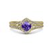 3 - Meryl Signature Iolite and Diamond Engagement Ring 