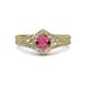 3 - Meryl Signature Rhodolite Garnet and Diamond Engagement Ring 