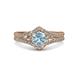 3 - Meryl Signature Aquamarine and Diamond Engagement Ring 