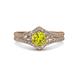 3 - Meryl Signature Yellow and White Diamond Engagement Ring 