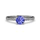 3 - Della Signature Tanzanite and Diamond Solitaire Plus Engagement Ring 