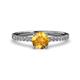 3 - Della Signature Citrine and Diamond Solitaire Plus Engagement Ring 