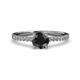 3 - Della Signature Black and White Diamond Solitaire Plus Engagement Ring 