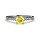 3 - Della Signature Yellow Sapphire and Diamond Solitaire Plus Engagement Ring 