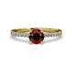 3 - Della Signature Red Garnet and Diamond Solitaire Plus Engagement Ring 