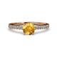 3 - Della Signature Citrine and Diamond Solitaire Plus Engagement Ring 