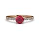 3 - Della Signature Ruby and Diamond Solitaire Plus Engagement Ring 