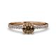 3 - Della Signature Smoky Quartz and Diamond Solitaire Plus Engagement Ring 