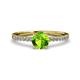 3 - Della Signature Peridot and Diamond Solitaire Plus Engagement Ring 