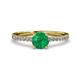 3 - Della Signature Emerald and Diamond Solitaire Plus Engagement Ring 
