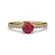 3 - Della Signature Ruby and Diamond Solitaire Plus Engagement Ring 