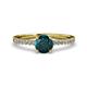 3 - Della Signature London Blue Topaz and Diamond Solitaire Plus Engagement Ring 