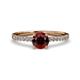 3 - Della Signature Red Garnet and Diamond Solitaire Plus Engagement Ring 