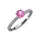 4 - Della Signature Pink Sapphire and Diamond Solitaire Plus Engagement Ring 