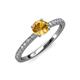 4 - Della Signature Citrine and Diamond Solitaire Plus Engagement Ring 