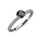 4 - Della Signature Black and White Diamond Solitaire Plus Engagement Ring 