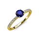 4 - Della Signature Blue Sapphire and Diamond Solitaire Plus Engagement Ring 