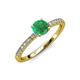 4 - Della Signature Emerald and Diamond Solitaire Plus Engagement Ring 
