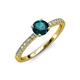 4 - Della Signature London Blue Topaz and Diamond Solitaire Plus Engagement Ring 