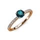 4 - Della Signature London Blue Topaz and Diamond Solitaire Plus Engagement Ring 