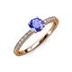 4 - Della Signature Tanzanite and Diamond Solitaire Plus Engagement Ring 