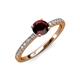 4 - Della Signature Red Garnet and Diamond Solitaire Plus Engagement Ring 