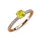 4 - Della Signature Yellow and White Diamond Solitaire Plus Engagement Ring 