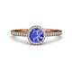3 - Syna Signature Tanzanite and Diamond Halo Engagement Ring 